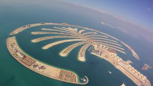 Dubai sand palace overview palm view