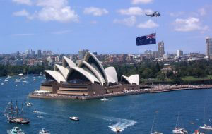 Opera house in Sydney harbour, Australia