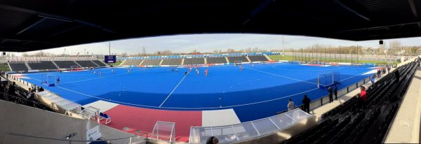 Wide shot hockey pitch