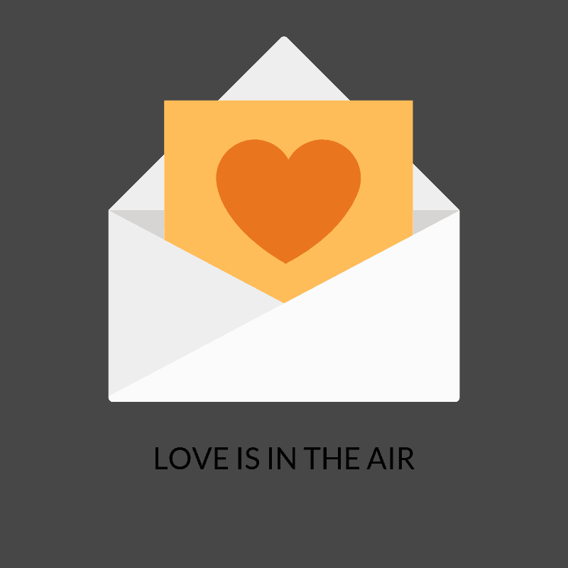 Love is in the air envelope