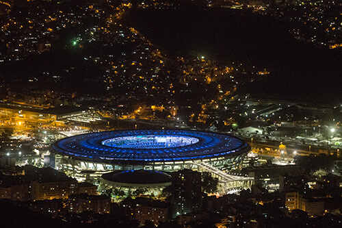 Maracana Stadium at night